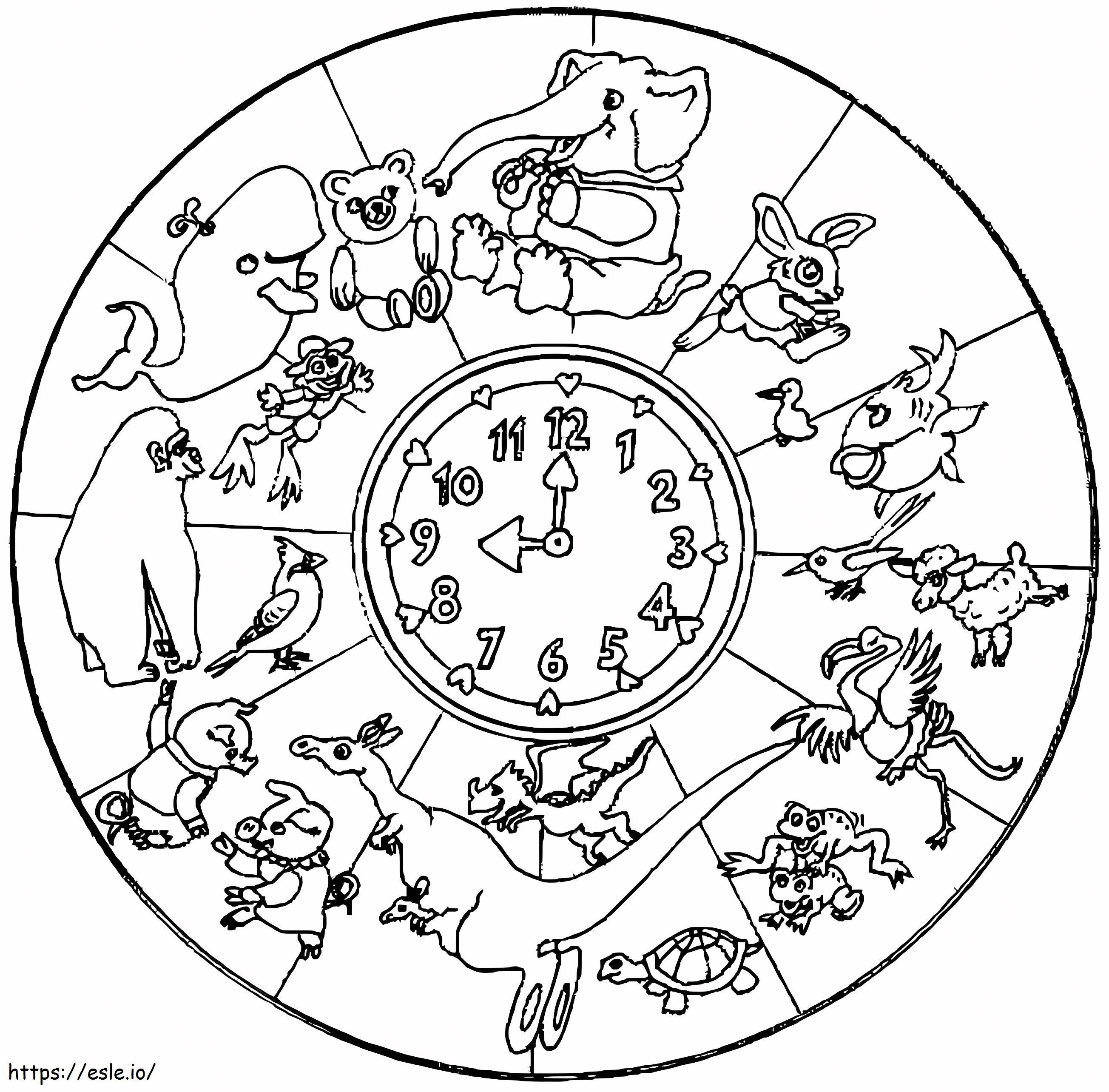 Animals Mandala coloring page