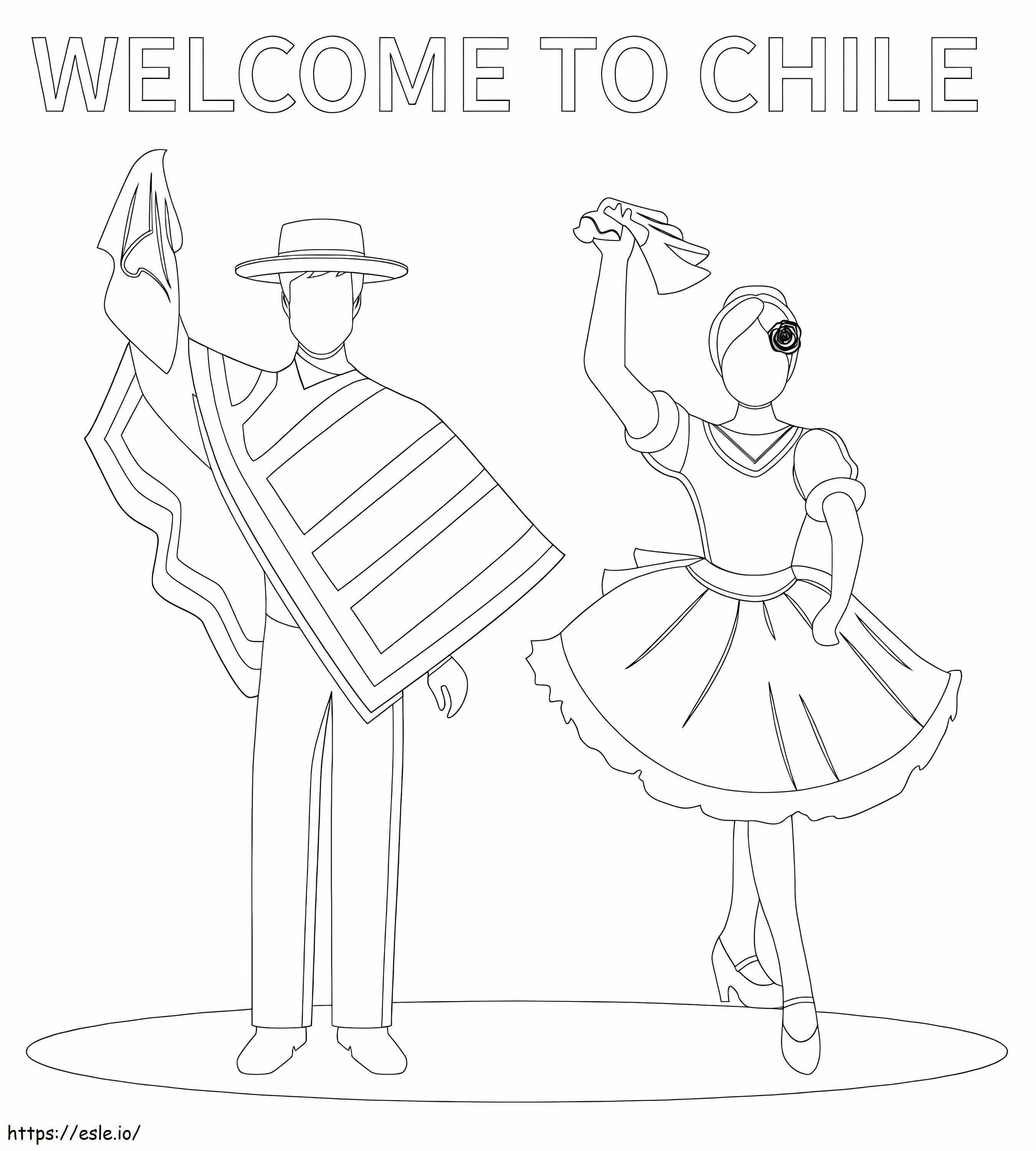 Tervetuloa Chileen värityskuva