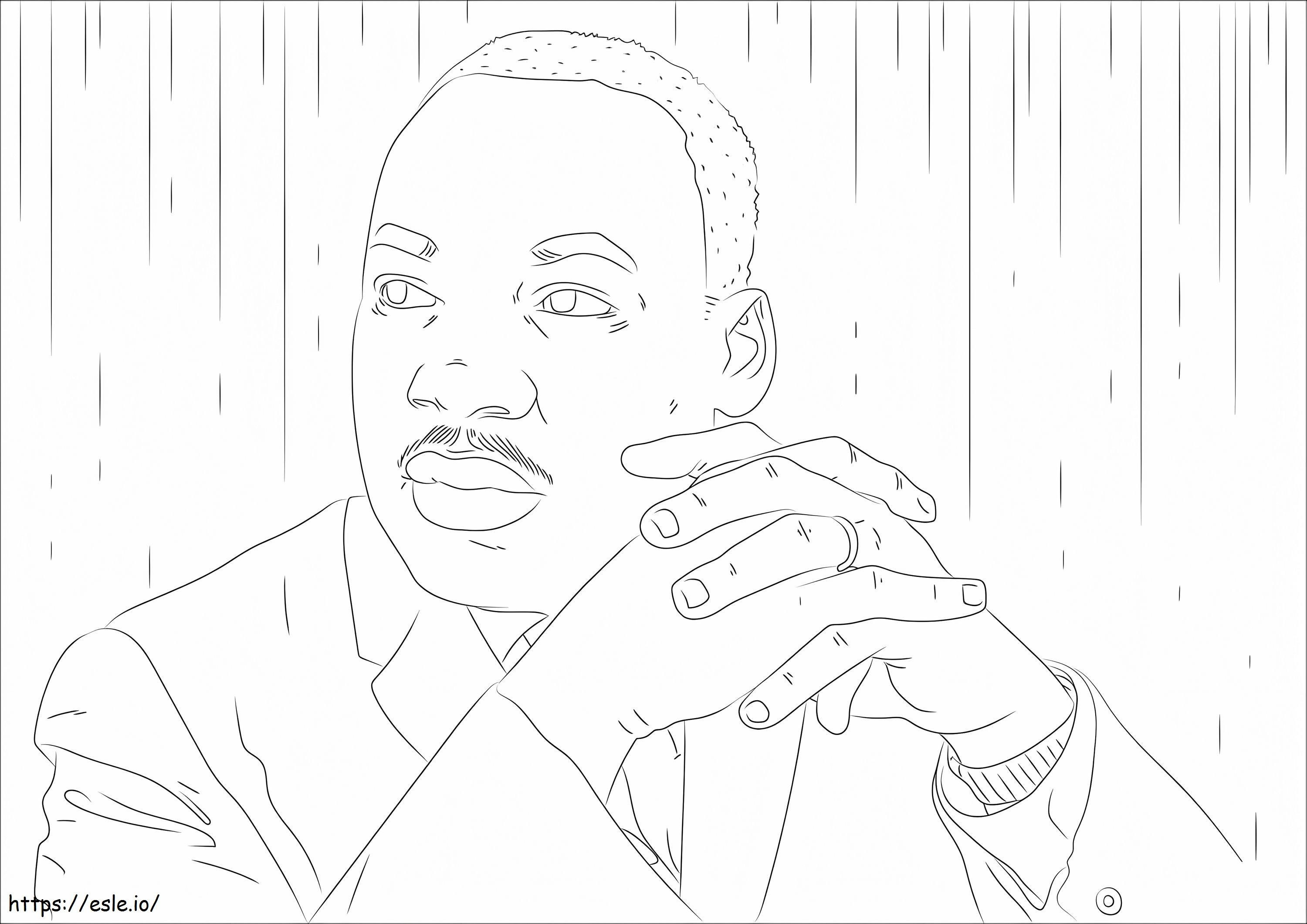 Martin Luther King Jr 4 de colorat