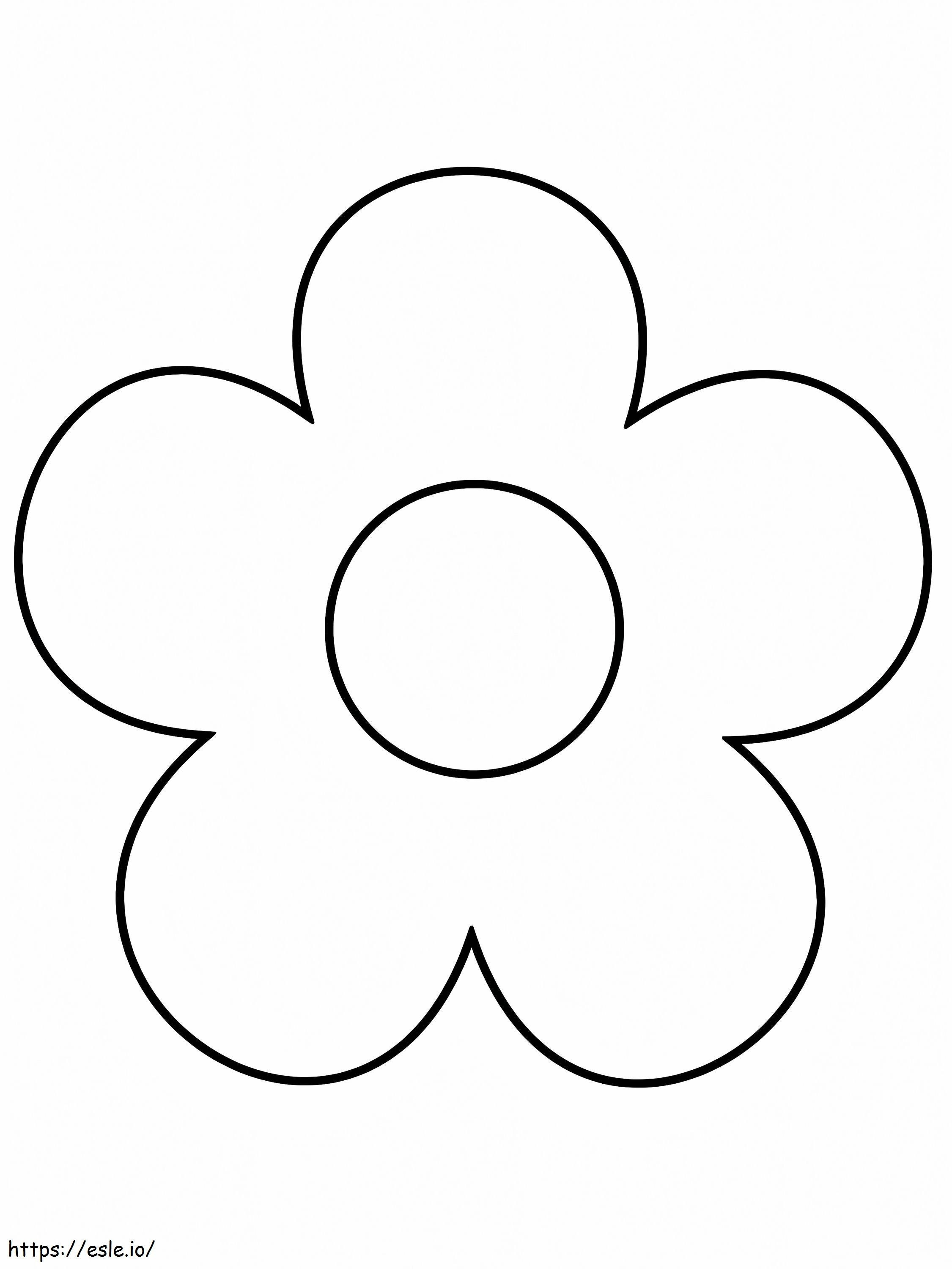 Forma de flor muy simple. para colorear