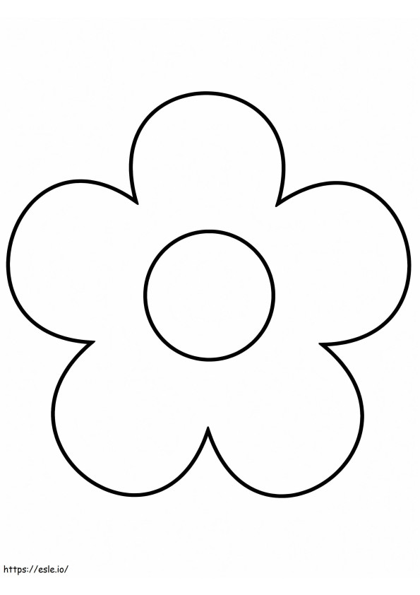Coloriage Forme de fleur très simple à imprimer dessin