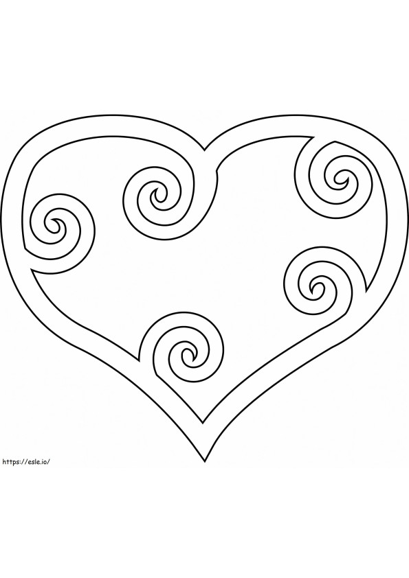Heart Art coloring page