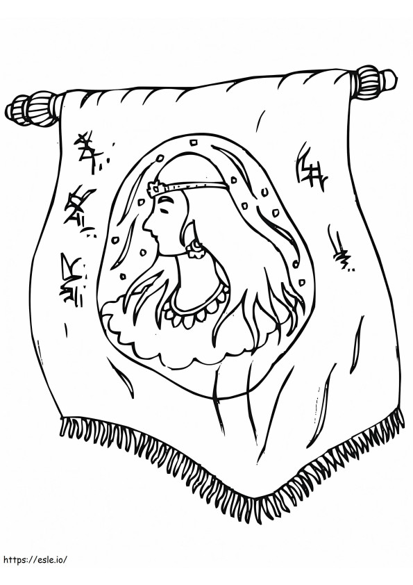 Queen Esther Scroll coloring page