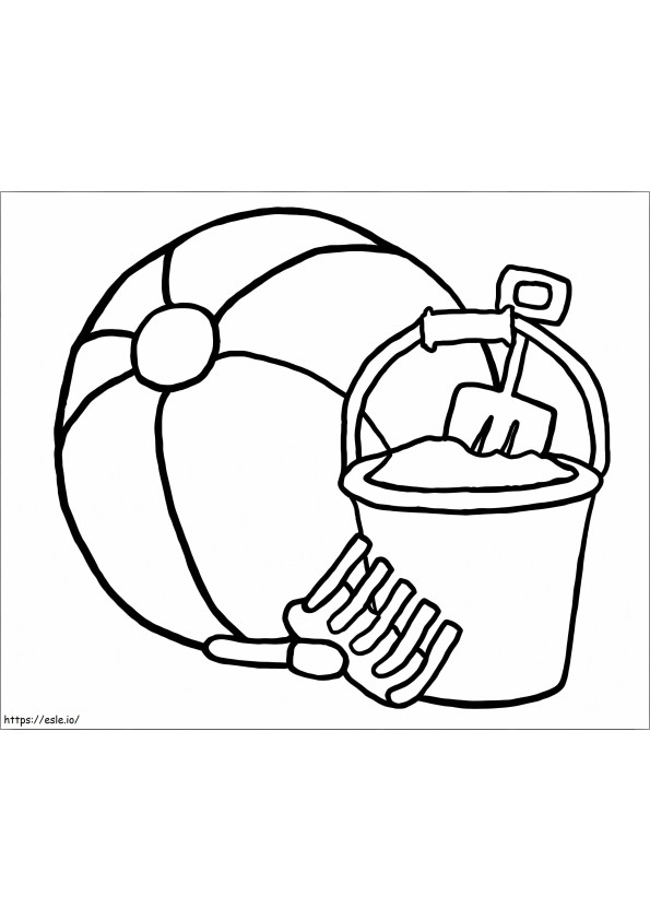 Beach Ball For Summer coloring page