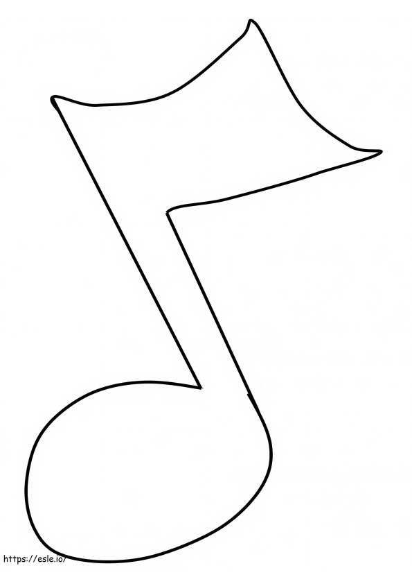 Simple Music Note 5 coloring page