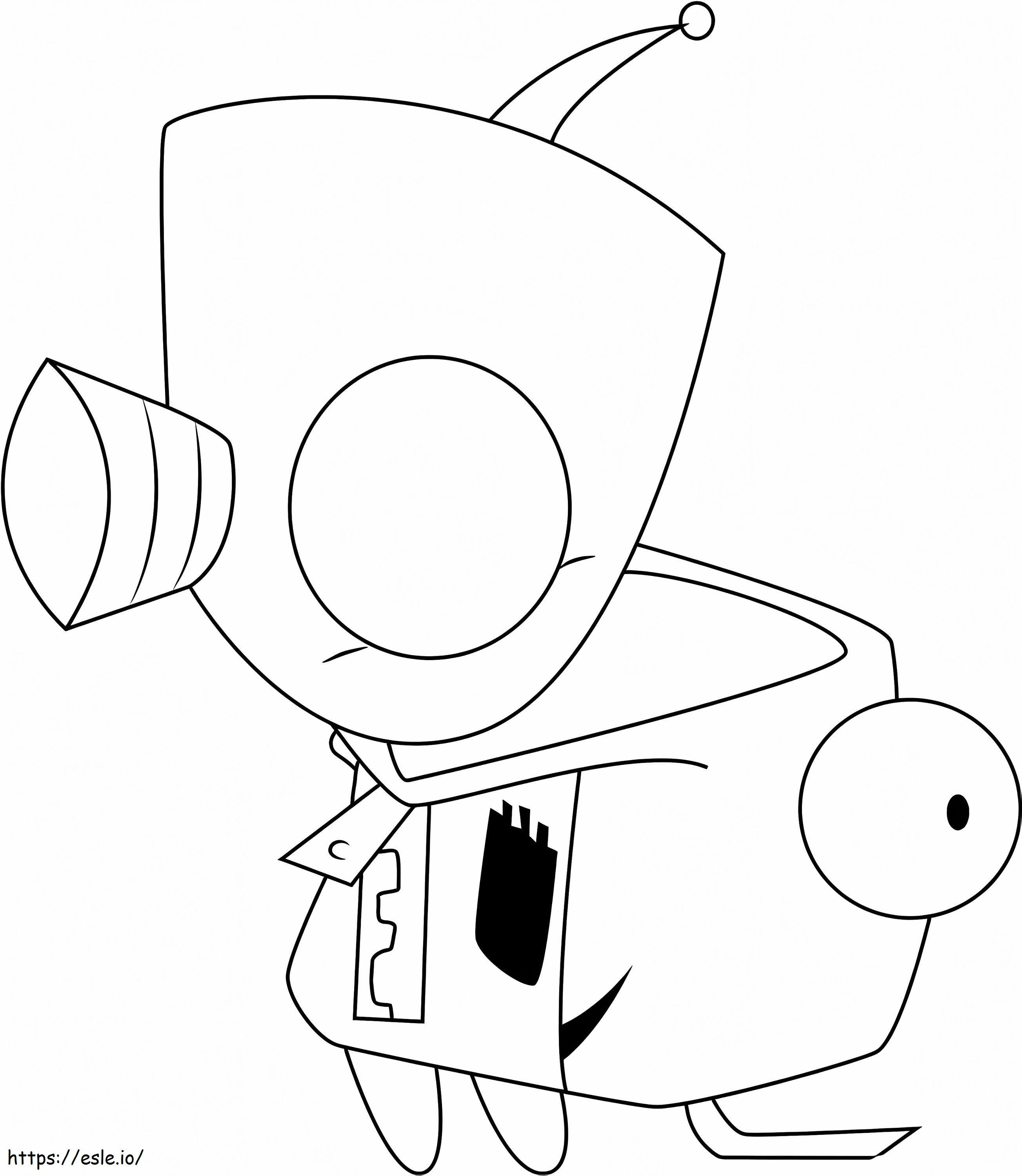 Gir From Invader Zim coloring page