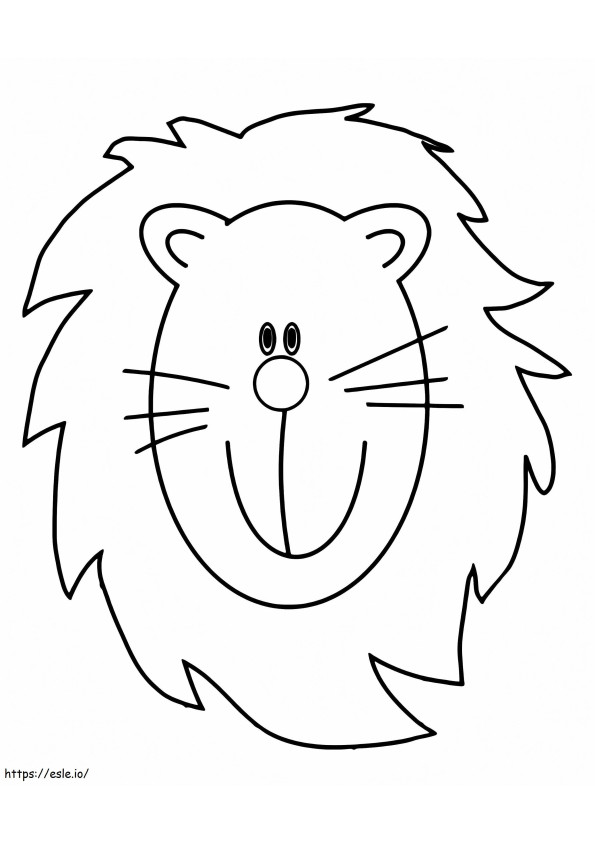 Free Lion Face To Color coloring page