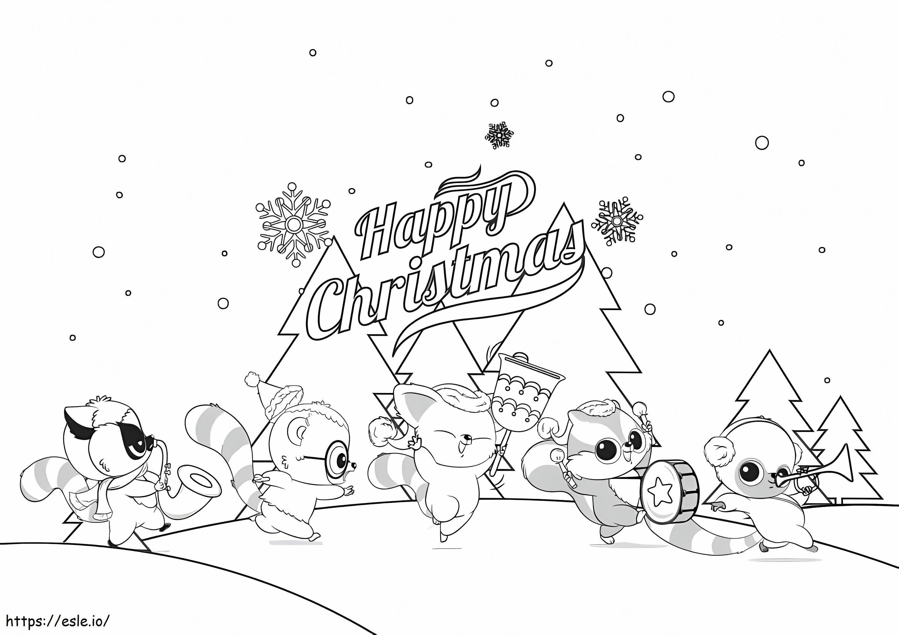 Boldog karácsonyt YooHoo és barátai kifestő