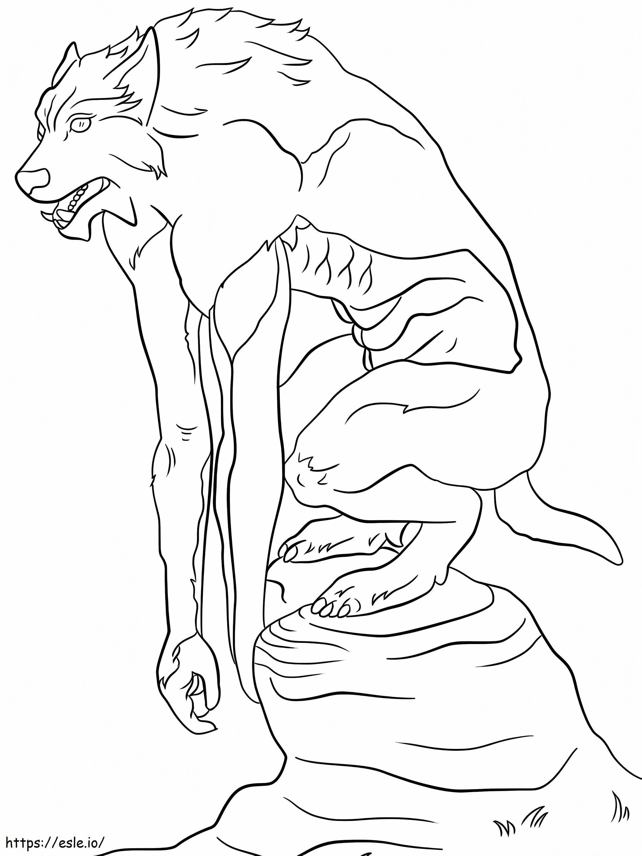 Halloween-Werwolf-Malseite ausmalbilder