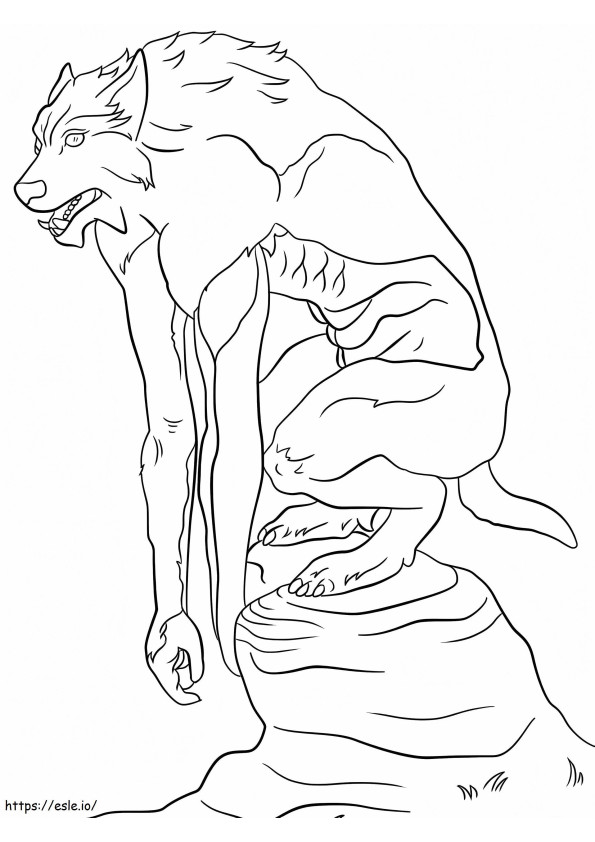 Halloween Werewolf Coloring Page coloring page