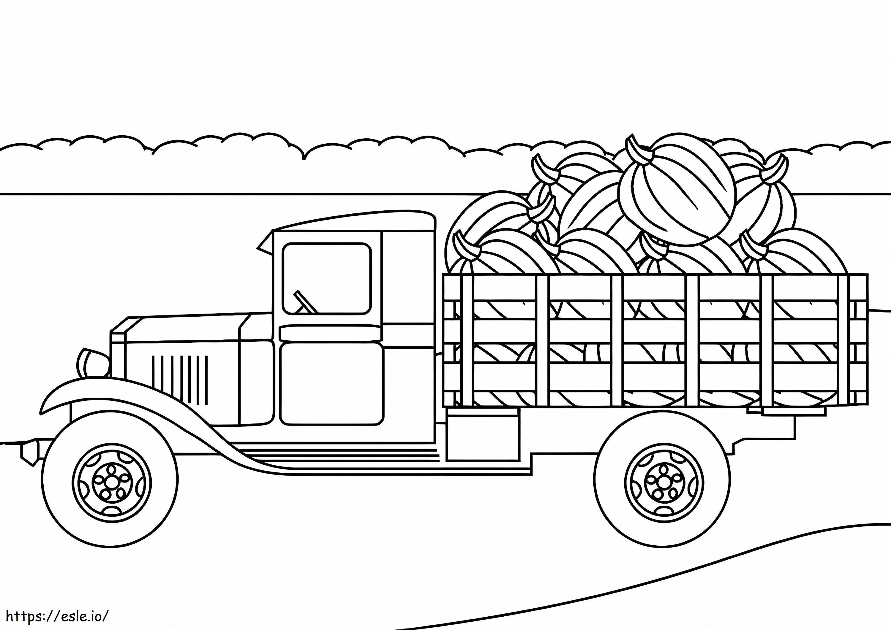 農業用トラック ぬりえ - 塗り絵