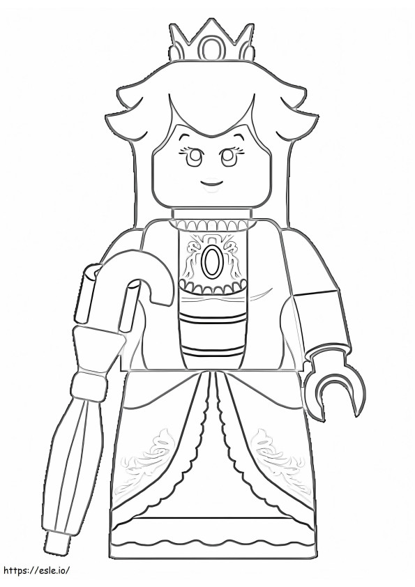 Lego Princess Peach 1 värityskuva