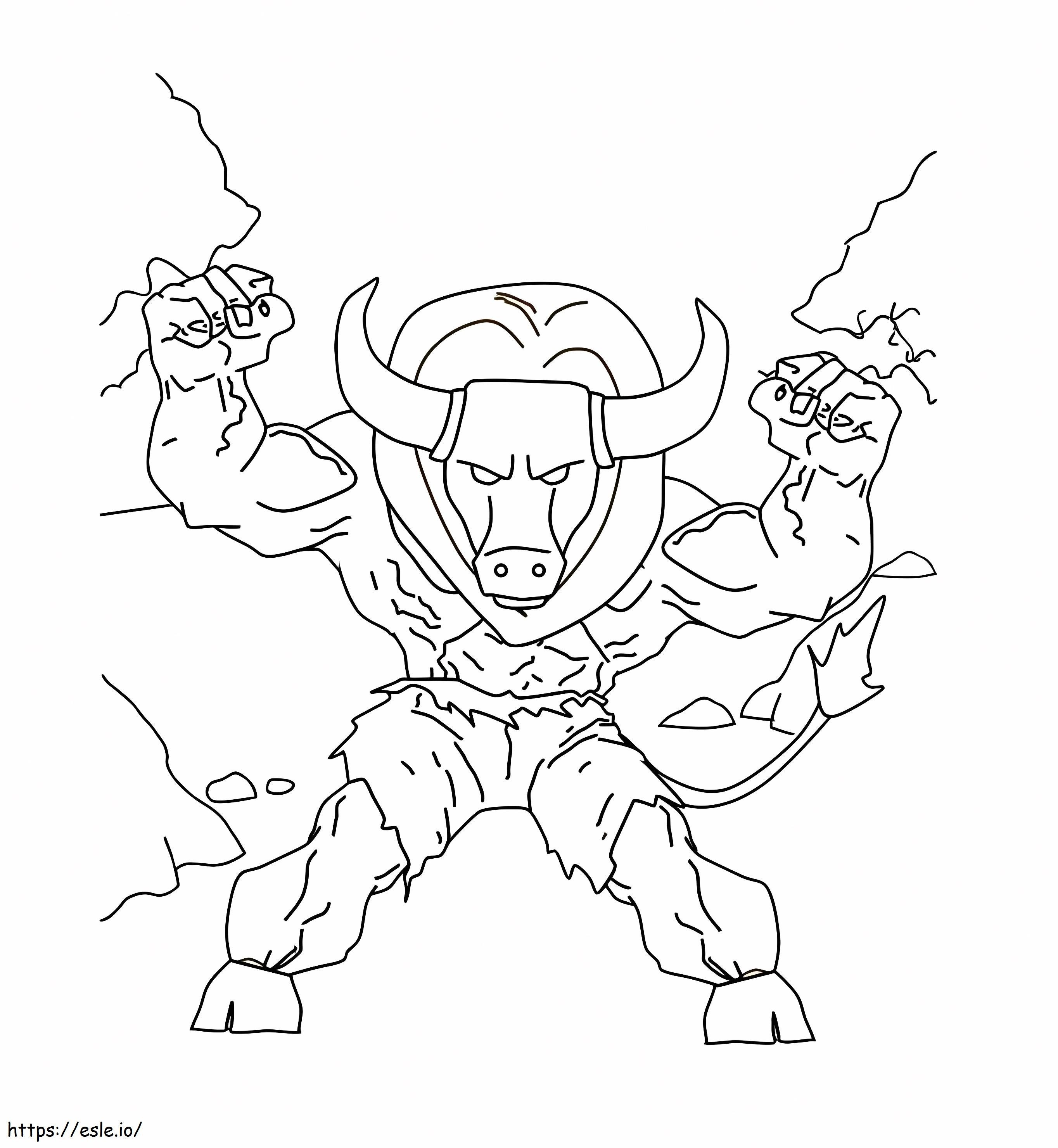 Strong Minotaur coloring page