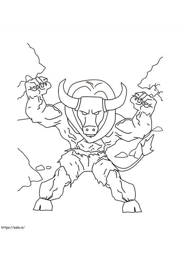 Strong Minotaur coloring page