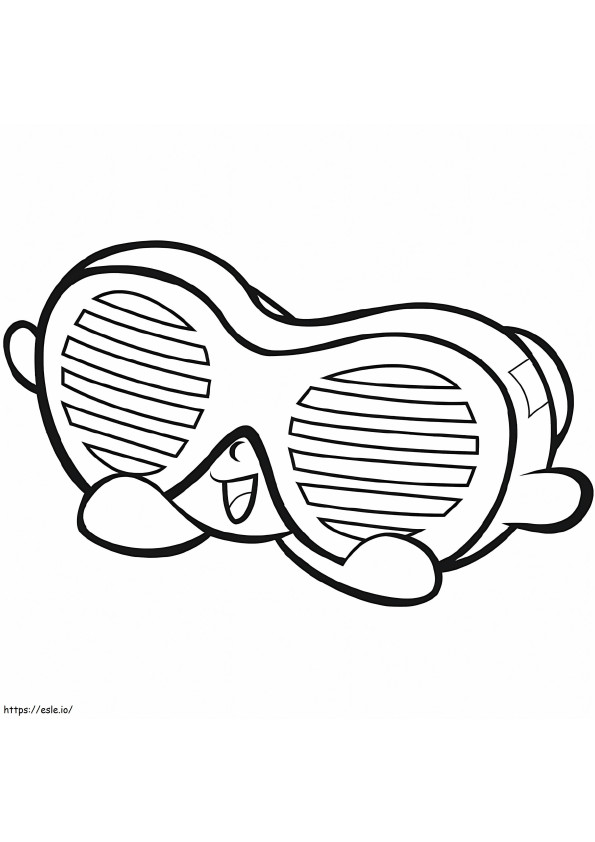Groovy Glasses Shopkin coloring page