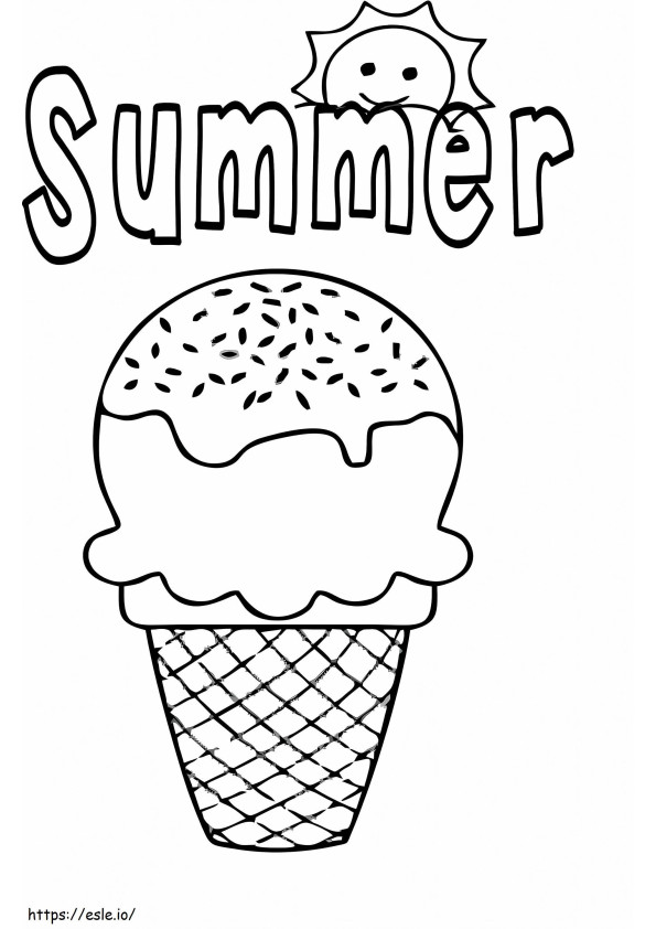 Summer Ice Cream coloring page