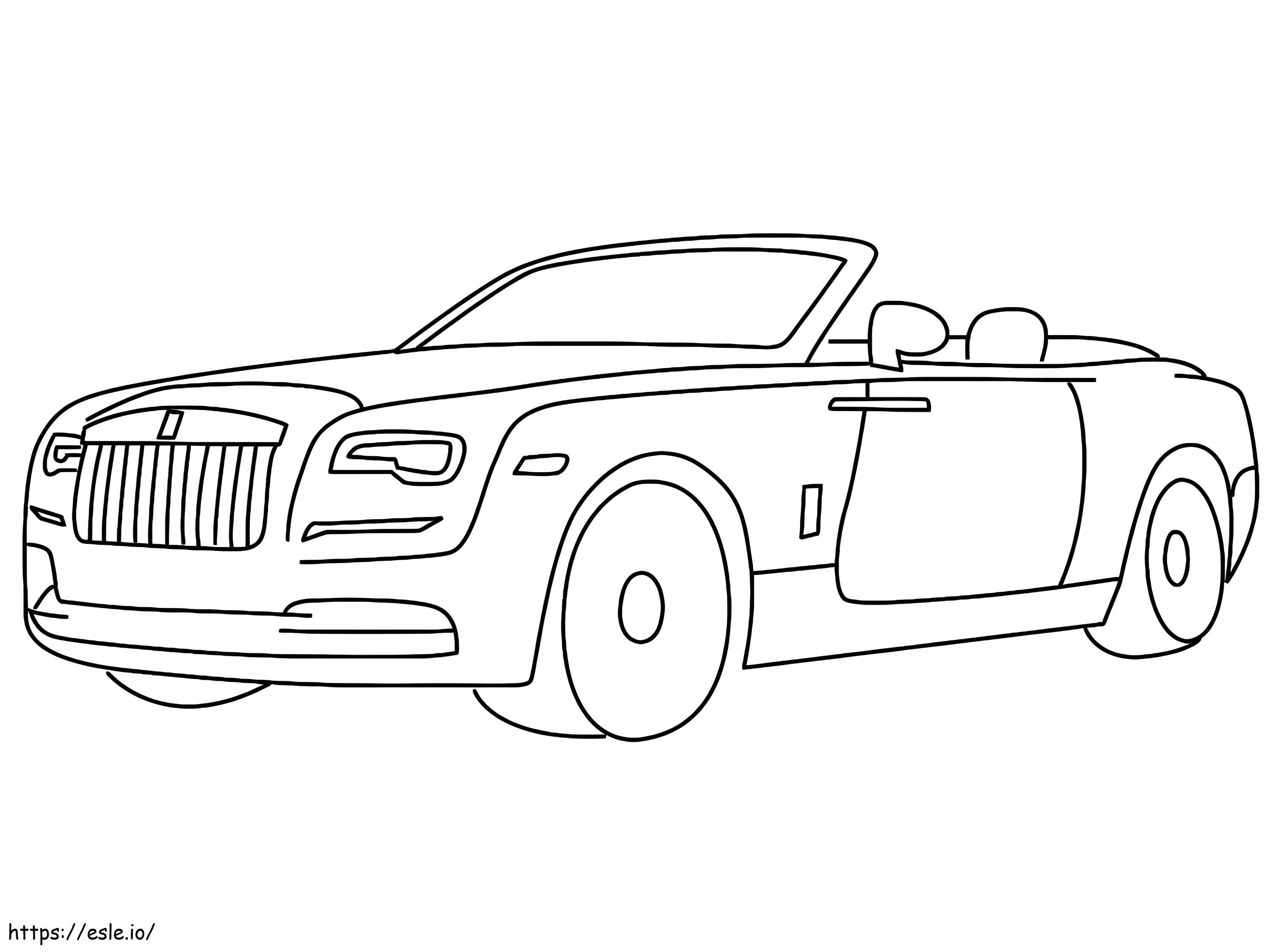 Tulostettava Rolls Royce värityskuva