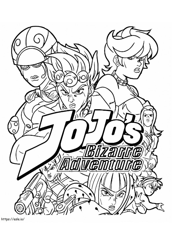 Printable Jojos Bizarre Adventure coloring page