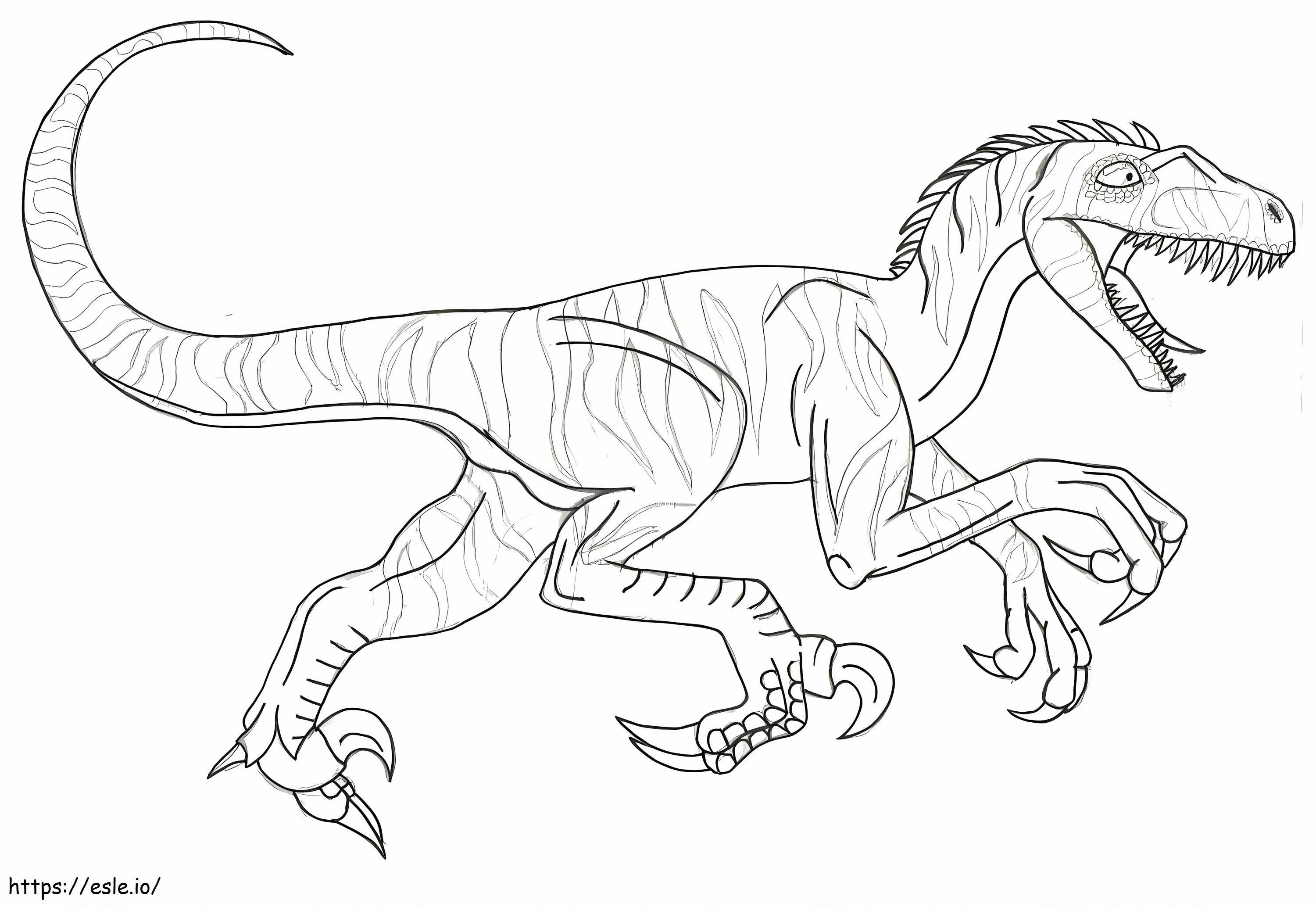 Dinossauro Velociraptor 3 para colorir