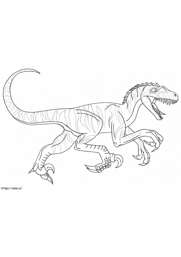 Coloriage Dinosaure Vélociraptor 3 à imprimer dessin