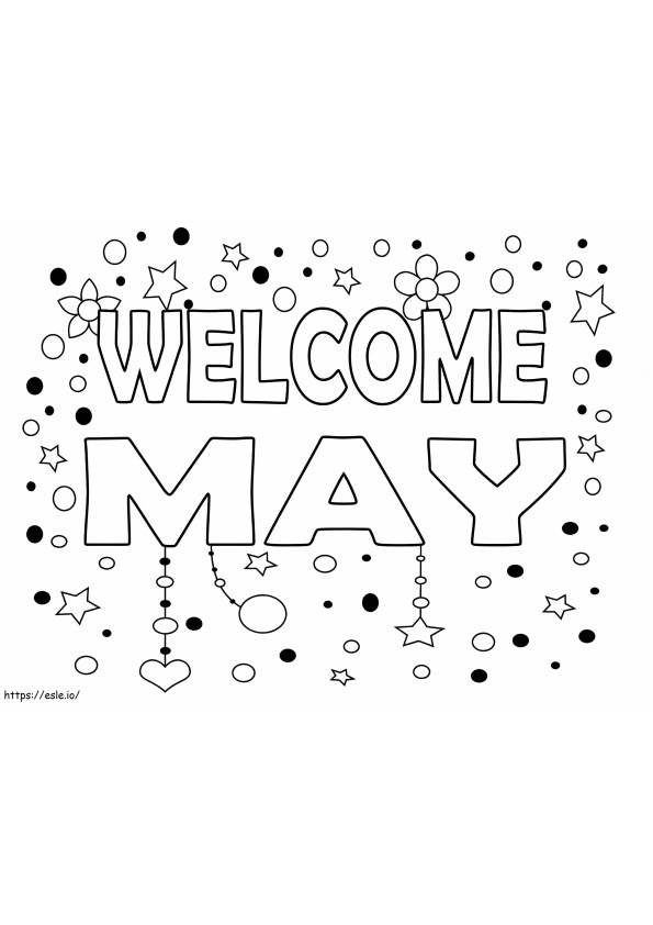 Welcome May coloring page