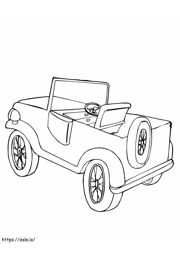Coloriage Jeep drôle à imprimer dessin