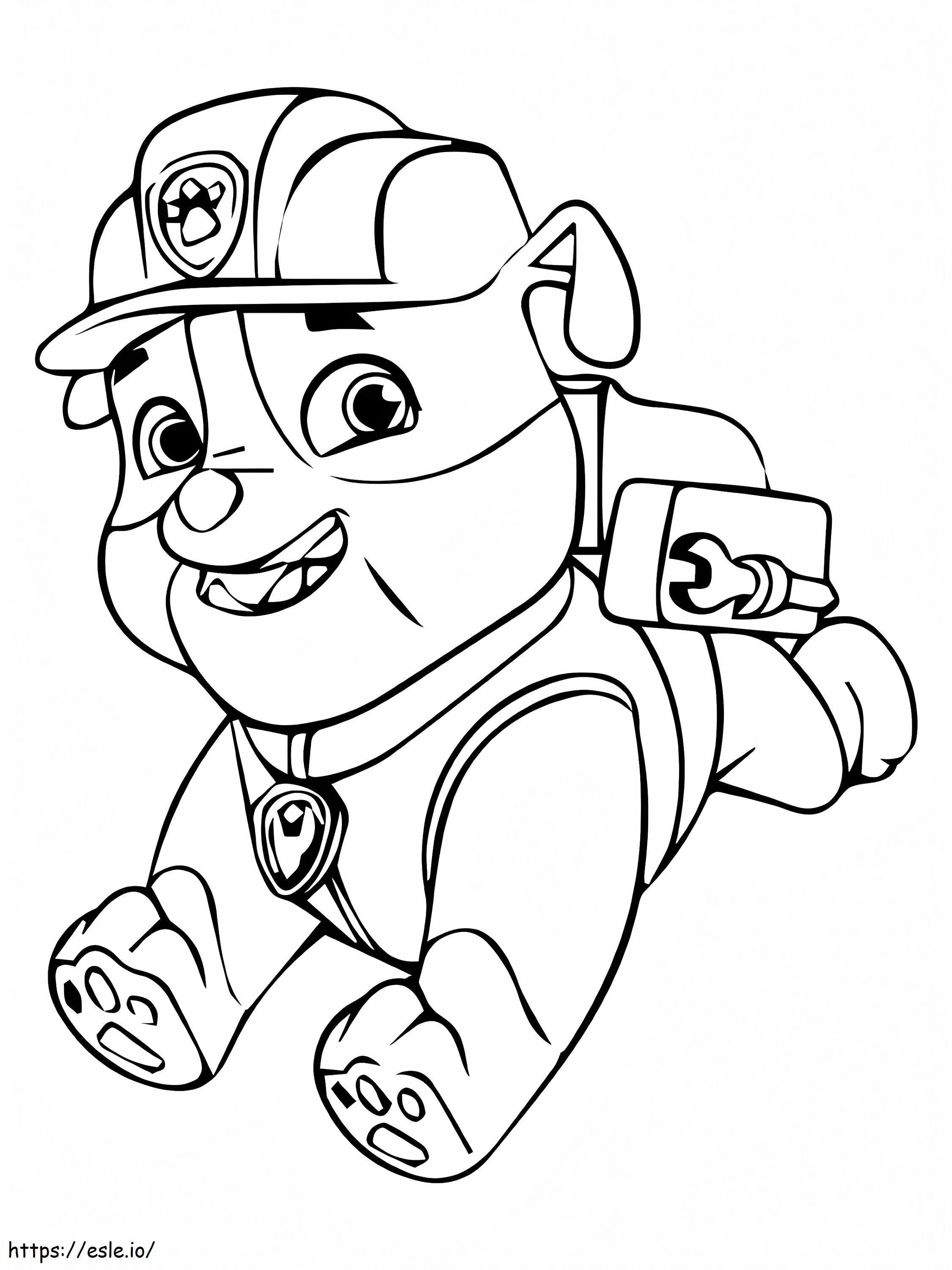 Menjalankan Puing-puing Dari Paw Patrol - Gambar Mewarnai Gratis untuk Anak