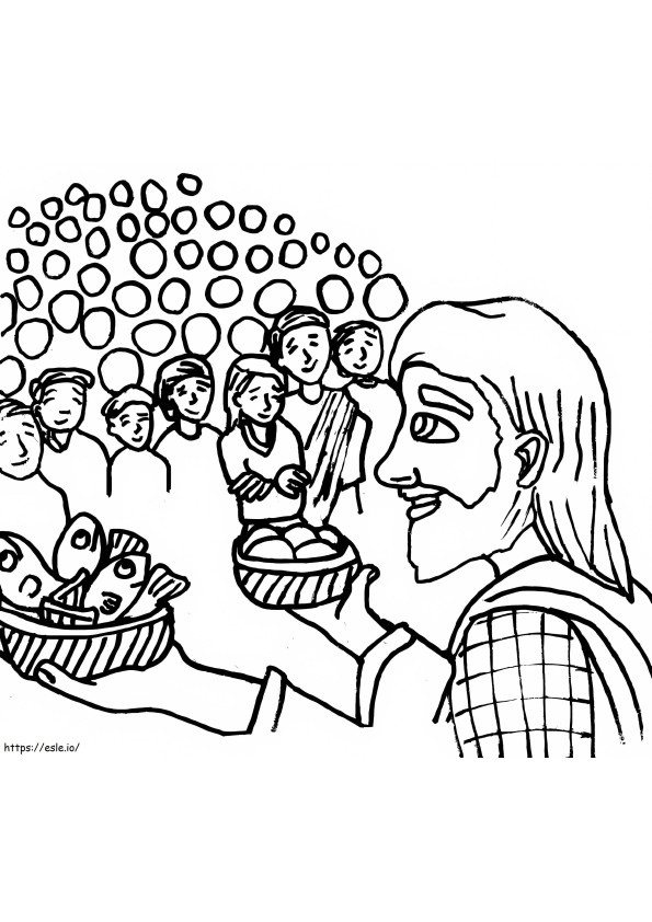 Jézus táplálása 5000 kifestő