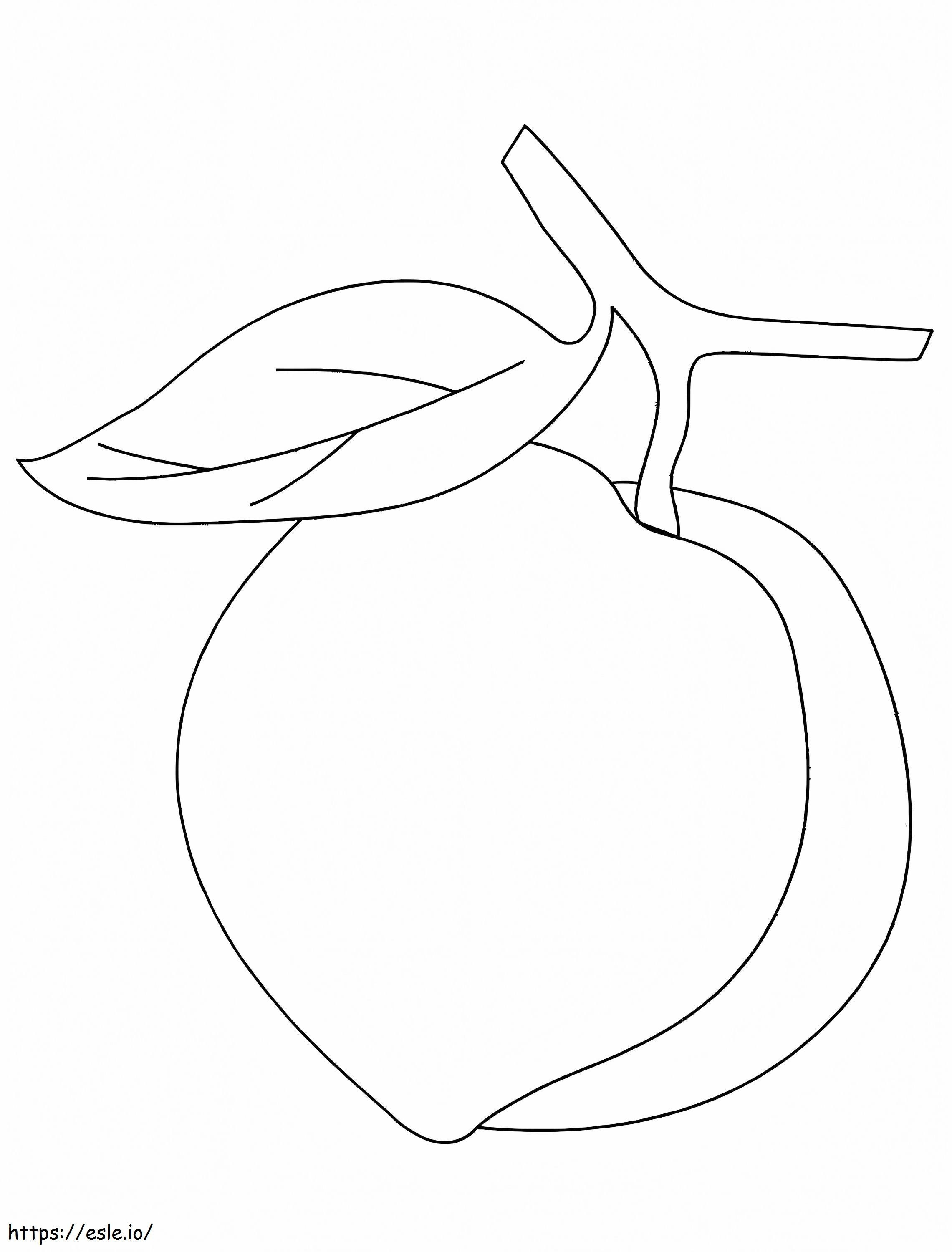 Einfacher Pfirsich ausmalbilder