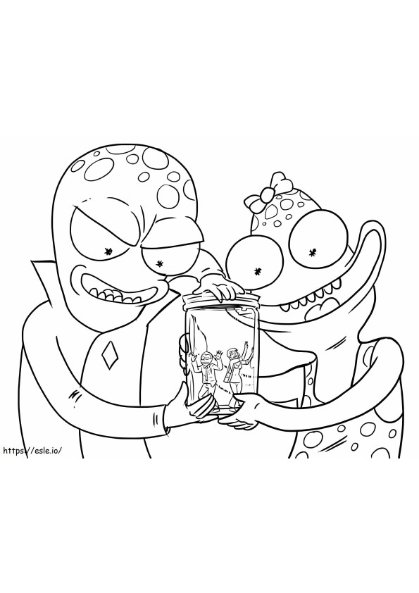 Korvo And Jesse From Solar Opposites coloring page