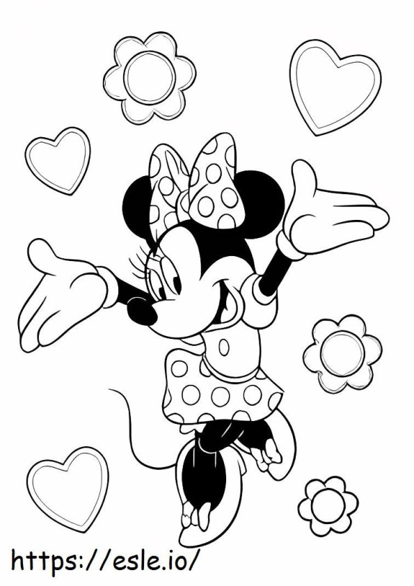 Vrajitoarea Minnie Mouse de colorat