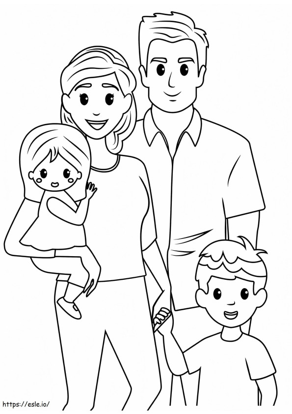 Coloriage Jour de la famille imprimable à imprimer dessin