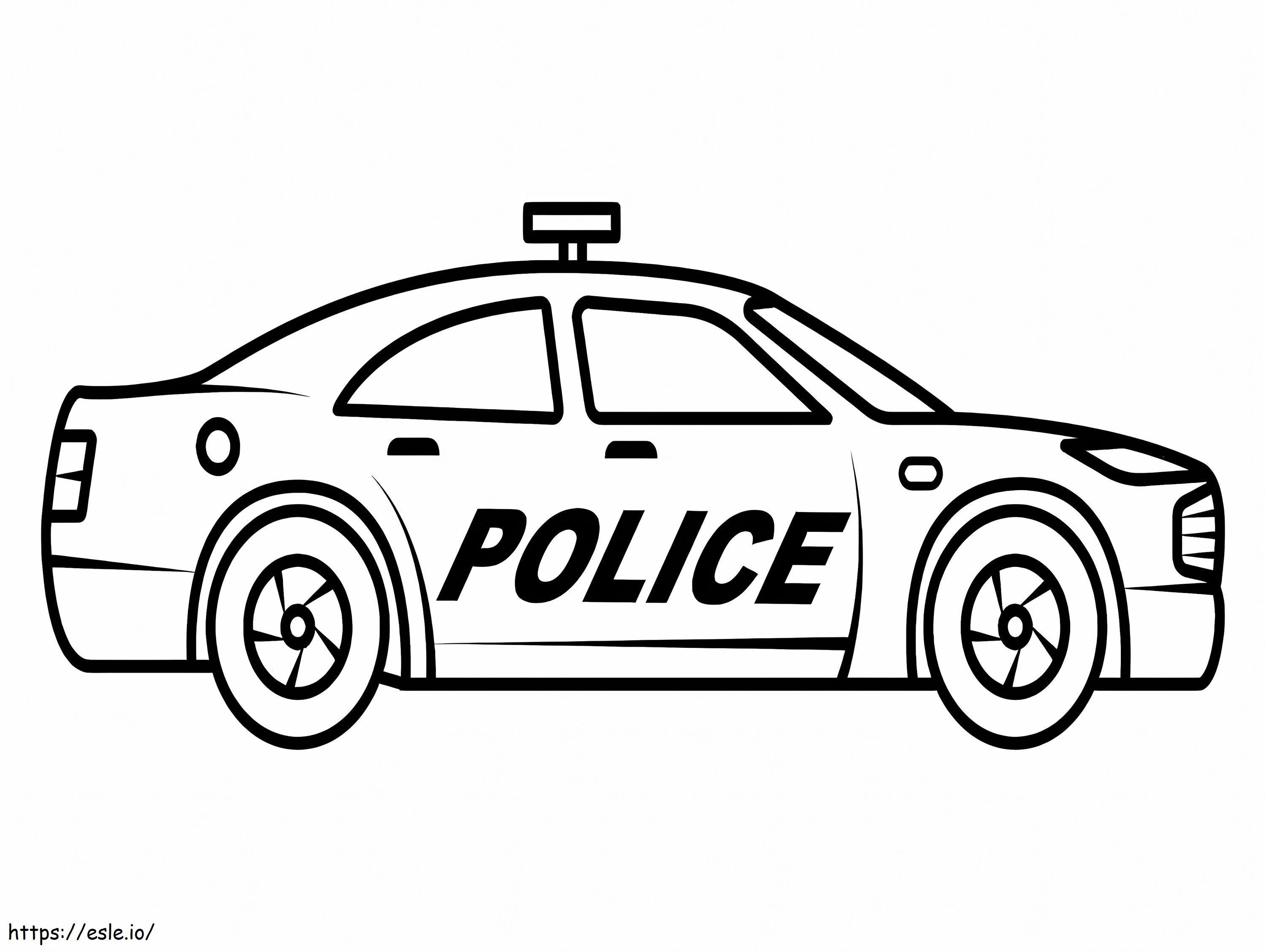 Coloriage Voiture de police 13 à imprimer dessin