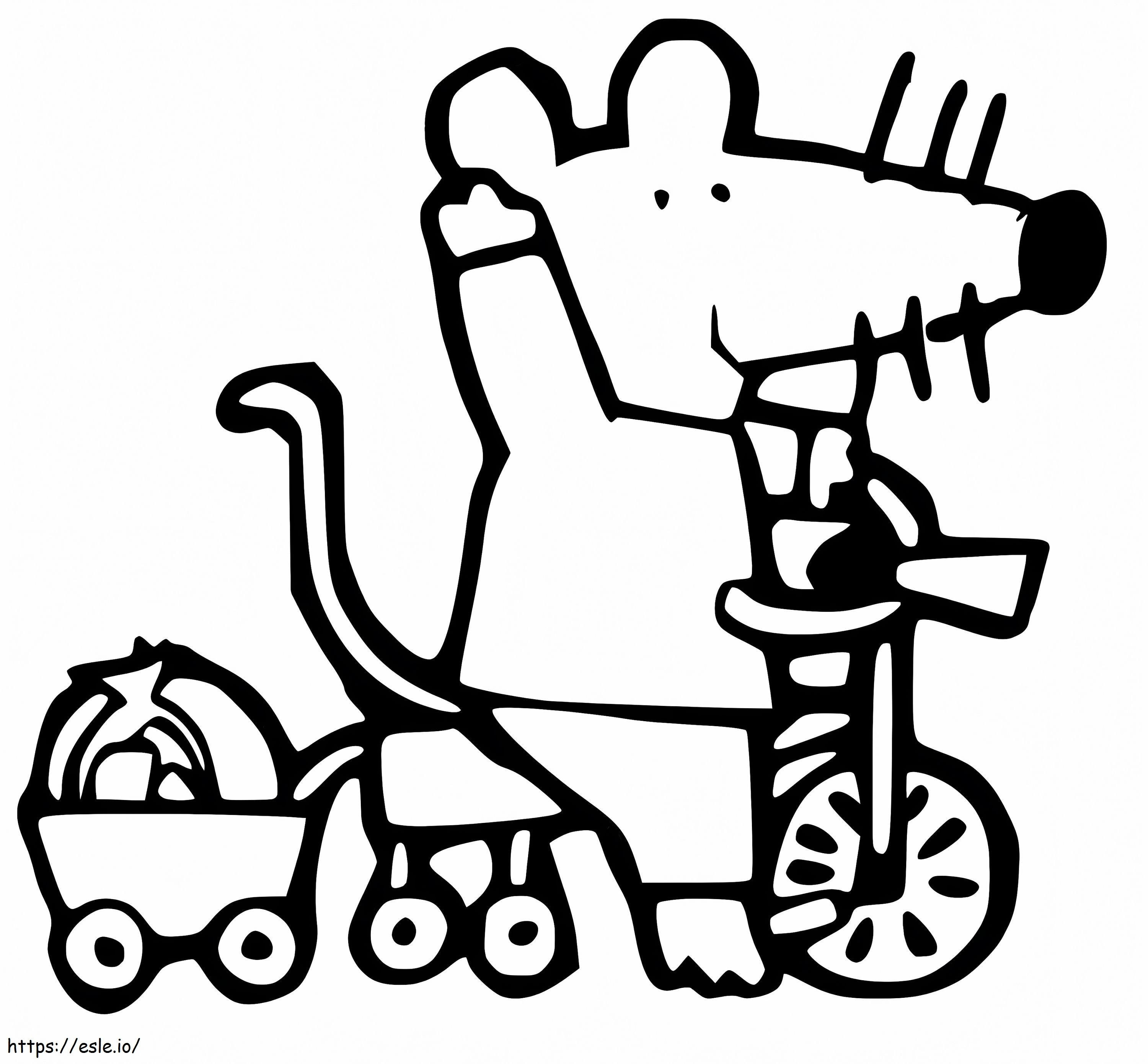 Happy Maisy coloring page