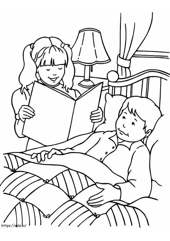 Kindness Between Siblings coloring page
