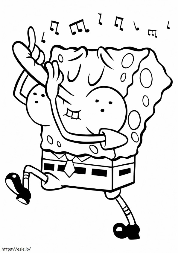 Spongebob Plays The Flute coloring page