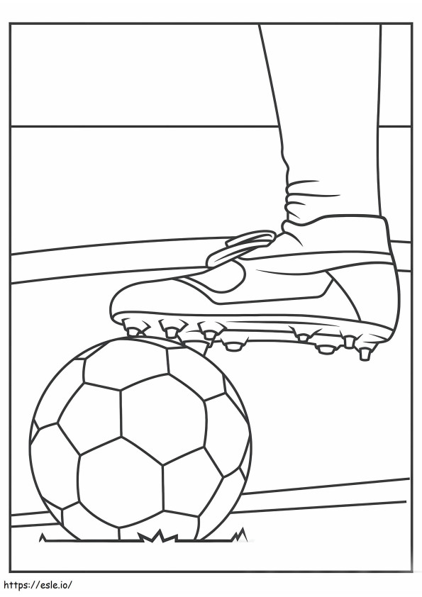 Foot Stepped On The Ball coloring page