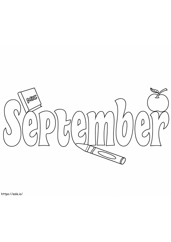 Back To School September 1 coloring page