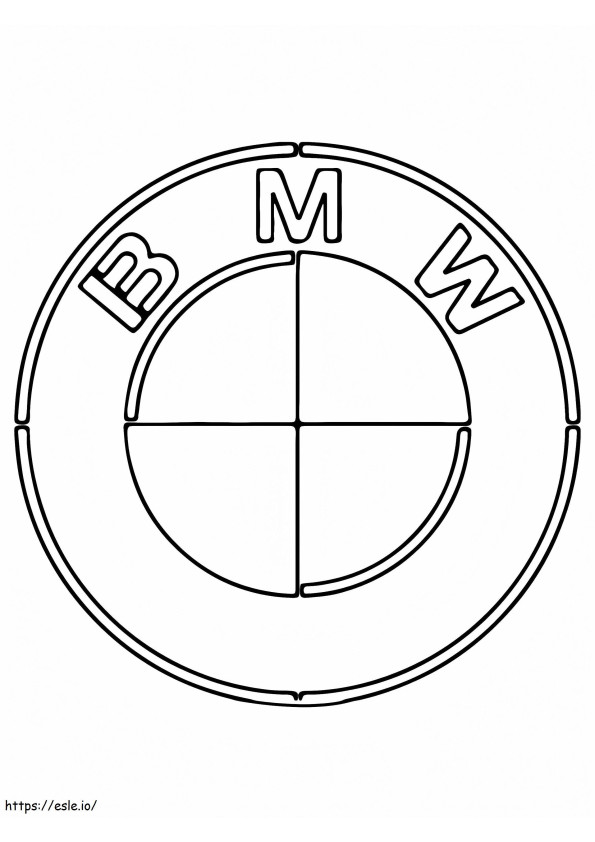 logotipo de coche bmw para colorear