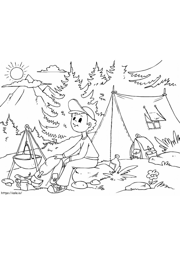 Campinga4 coloring page