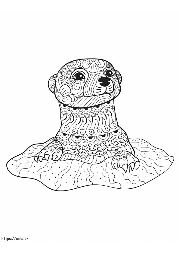 Face Otter Mandala
