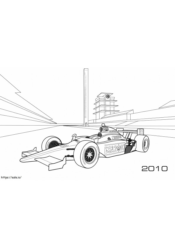Carro de corrida de Fórmula 1 3 1024X663 para colorir