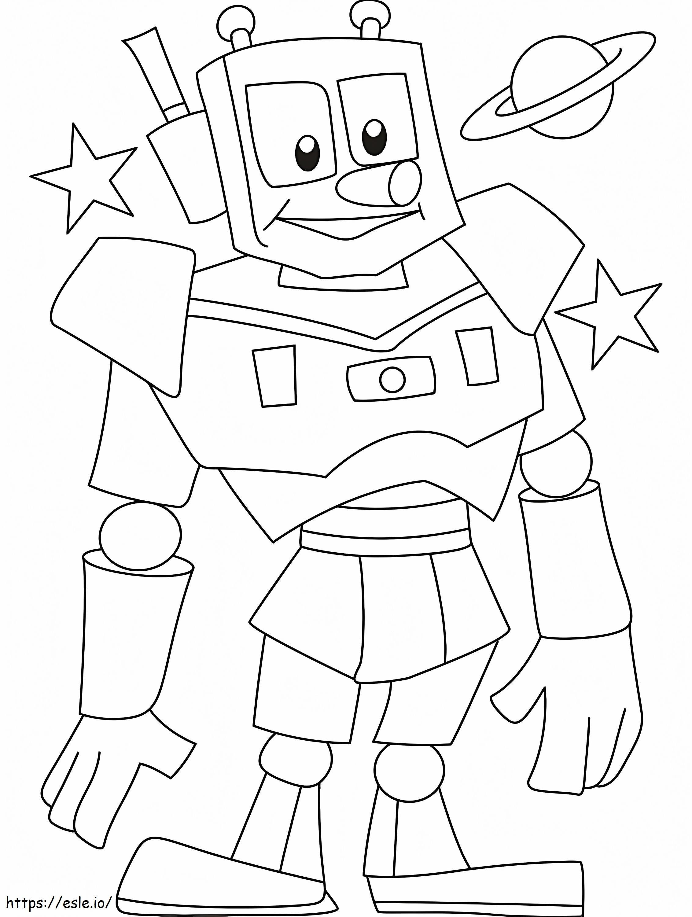 Awesome Robot coloring page