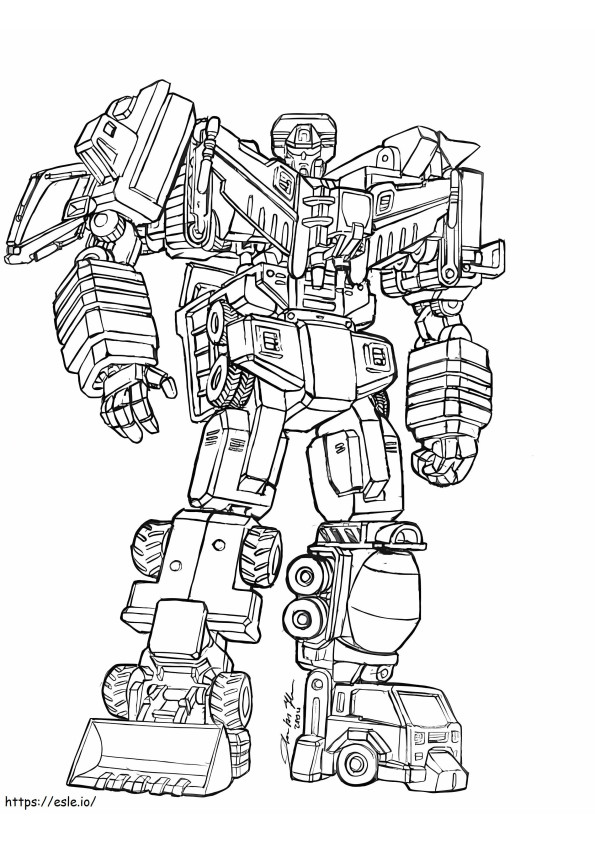 Robotul gigant Transformers de colorat