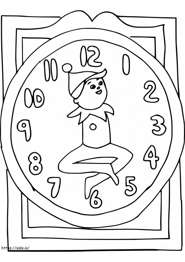 Fairy Clock coloring page