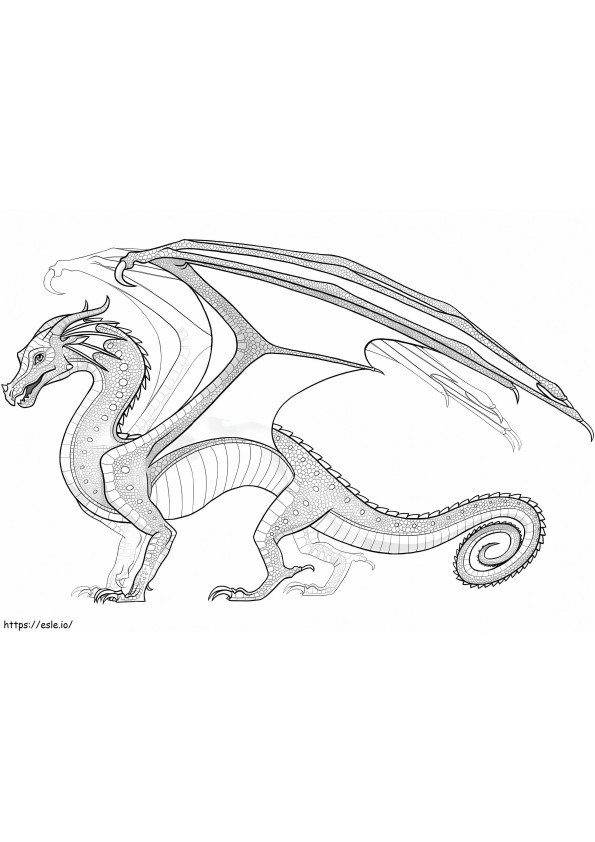 Rainwing Dragon From Wings Of Fire coloring page