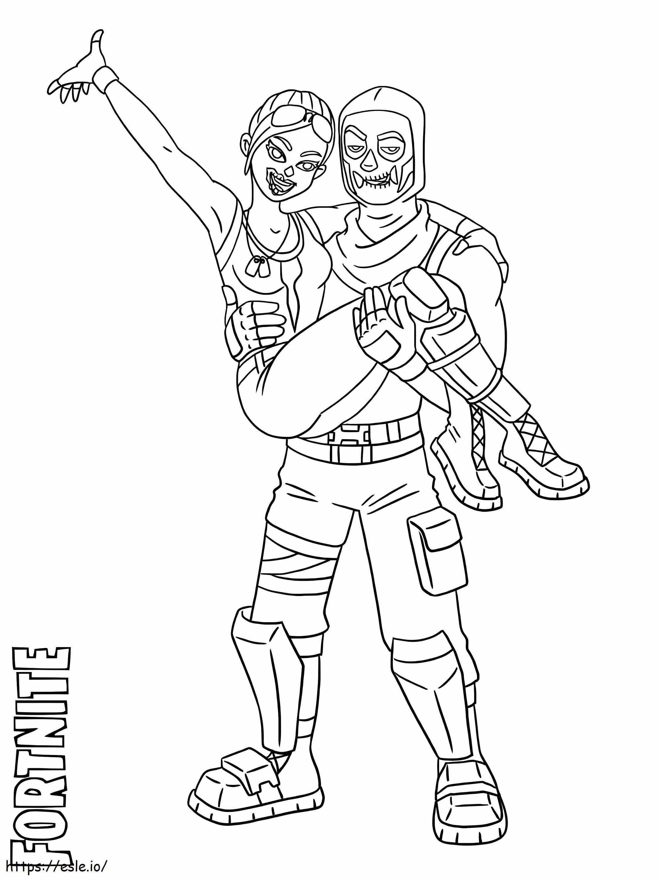 Halloween Fortnite coloring page