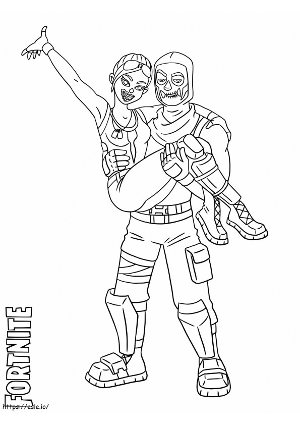 Halloween Fortnite coloring page