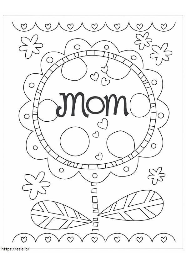 Coloriage Meilleure maman 1 à imprimer dessin