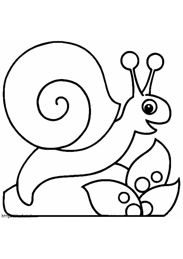 カタツムリの葉っぱに絵を描く